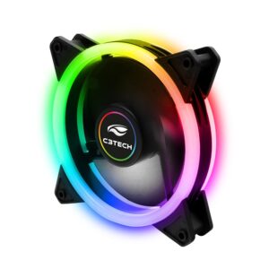 Cooler Gabinete C3TECH F7-L210RGB 12x12x2,5 Led ARGB Multicolors