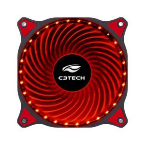 Cooler Gabinete C3TECH F7-L130RD STORM 120x120x25mm 30Led Vermelho