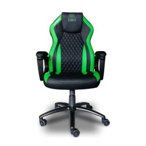 Cadeira Gamer Elements Elemental TERRA (Couro PU/Assento Espuma Injetada/Costura Fio Egípcio) - Verde/Preto