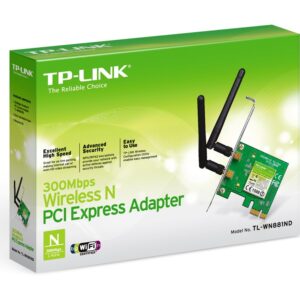 Adaptador PCI-Express TP-Link TL-WN881ND Wireless 300Mbps 2 Antenas Destacáveis 2Dbi