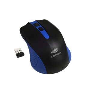 Mouse C3tech Wireless M-W20BL 1000dpi Preto/Azul