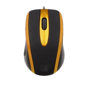 Mouse Maxprint Techzone 800DPI Usb Cabo 1,5m Preto/Amarelo