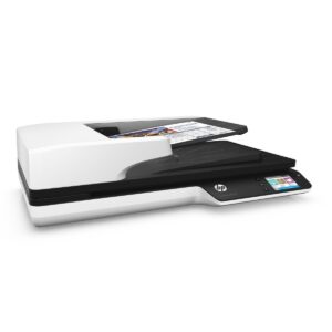 Scanner HP ScanJet Pro 4500 fn1 Flatbed (Conexao Sem Fio/USB 3.0/Ethernet/Ate 1200 dpi/Colorido/Ciclo Diario 4000 pags/Tela Touch/Softwares Inclusos)