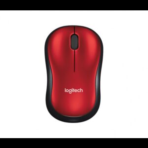 Mouse Logitech Mini Wireless M185 Preto/Vermelho