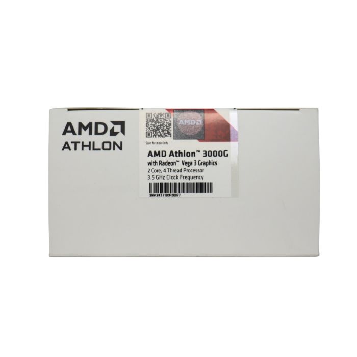 Processador AMD Athlon 3000G Box (AM4 / 2 Cores / 4 Threads / 3.5Ghz / 5MB Cache / Vega 3)