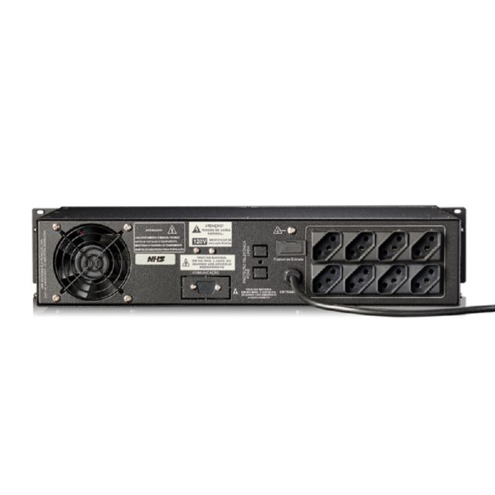 obreak NHS Compact Plus III 1200VA Rack 2U E. Bivolt S. 220V ou 120V (jumper interno) Bat Seladas. 2x7Ah (sem trilho) – 90.C1.012401