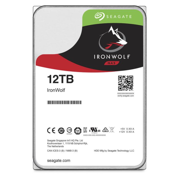 HD para Desktop Seagate IronWolf 12TB NAS SATA6 7200RPM 256MB