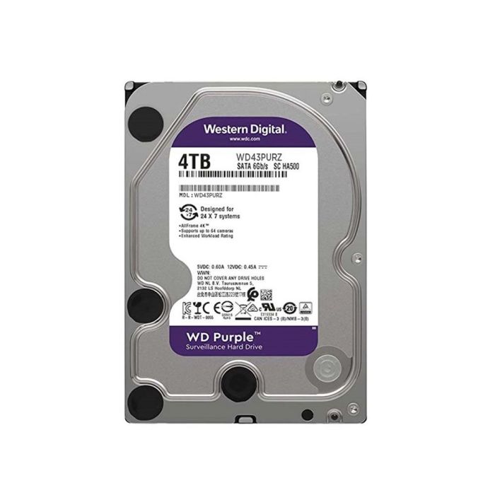 HD para Desktop Western Digital Purple Surveillance 4TB SATA3 5400RPM 256MB