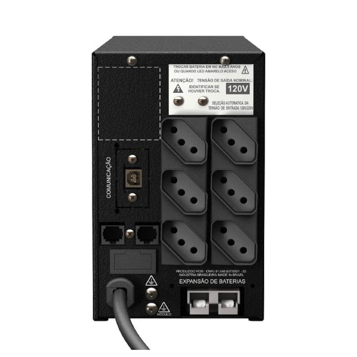 Nobreak NHS Gamer Play Senoidal 1000VA Entrada Bivolt Saída 120V 2x Baterias 7Ah USB ENG Ethernet – 91.G0.010000