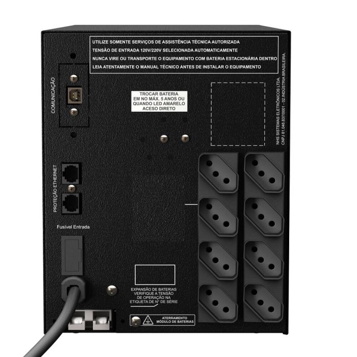 Nobreak NHS Gamer Ultra Senoidal 1400VA Entrada Bivolt Saída 120V 2x Baterias 17/18Ah ENG USB Ethernet – 91.G0.014100