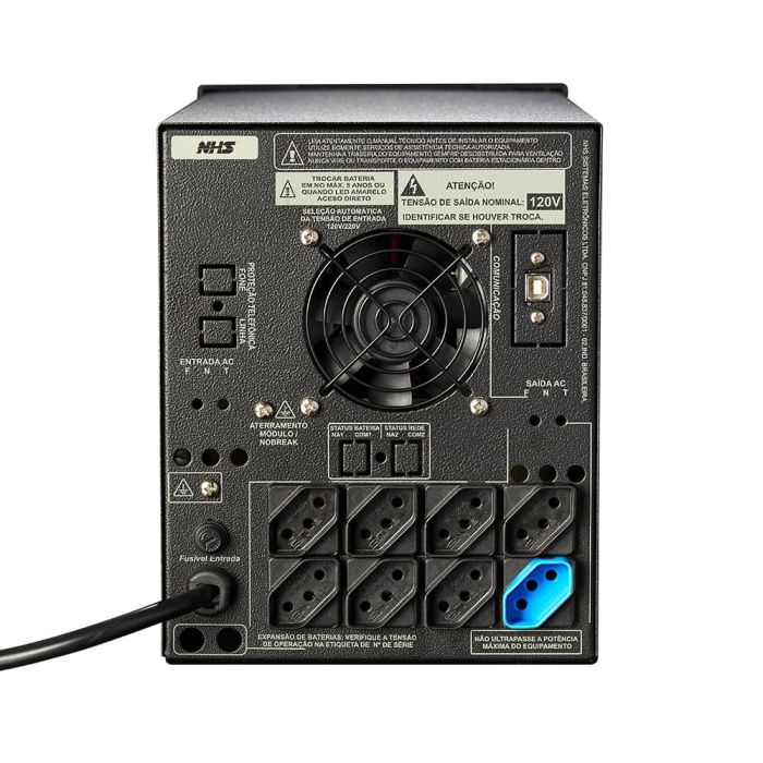 Nobreak NHS Premium Senoidal 2200VA E.Bivolt / S.120V ou 220V (jumper interno) baterias 6 x 9Ah USB – 91.C0.022300